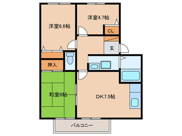 フォブール花田の物件間取画像